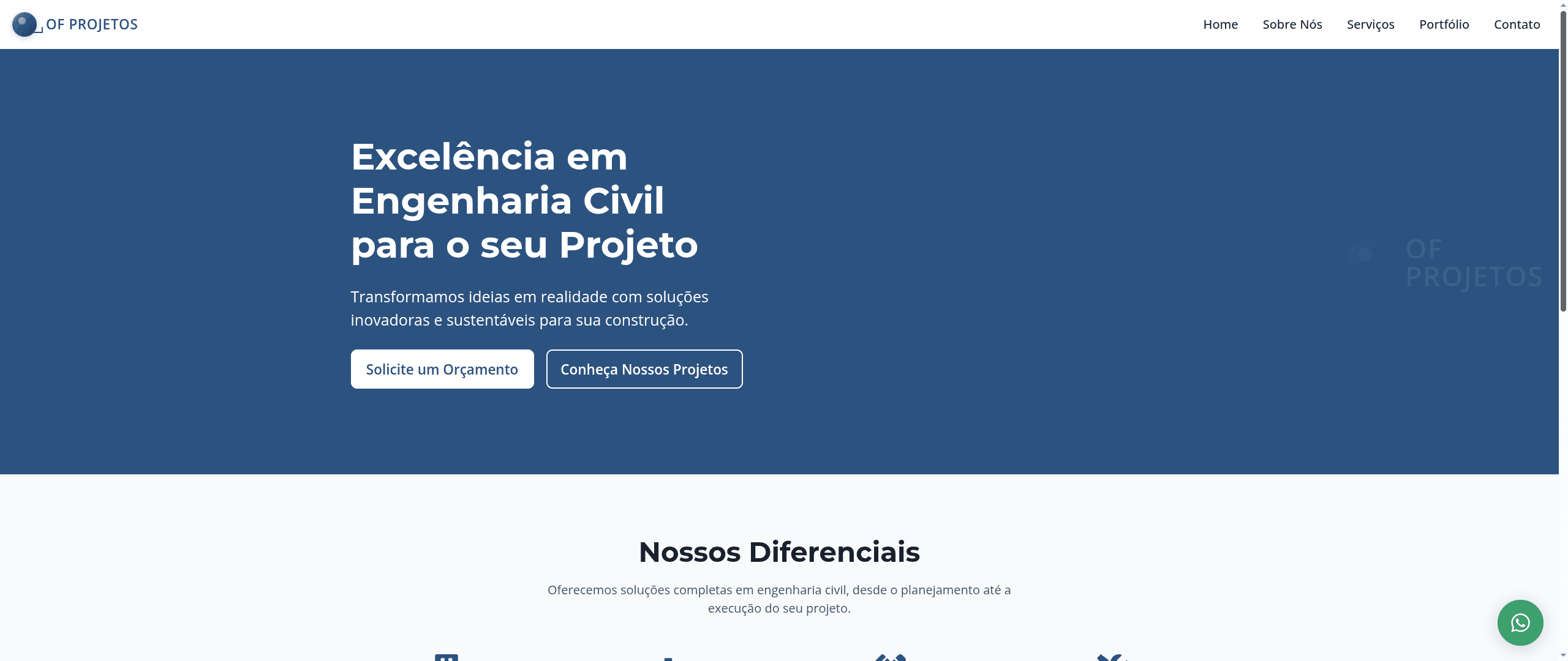 OF Projetos - Portfolio Empresarial