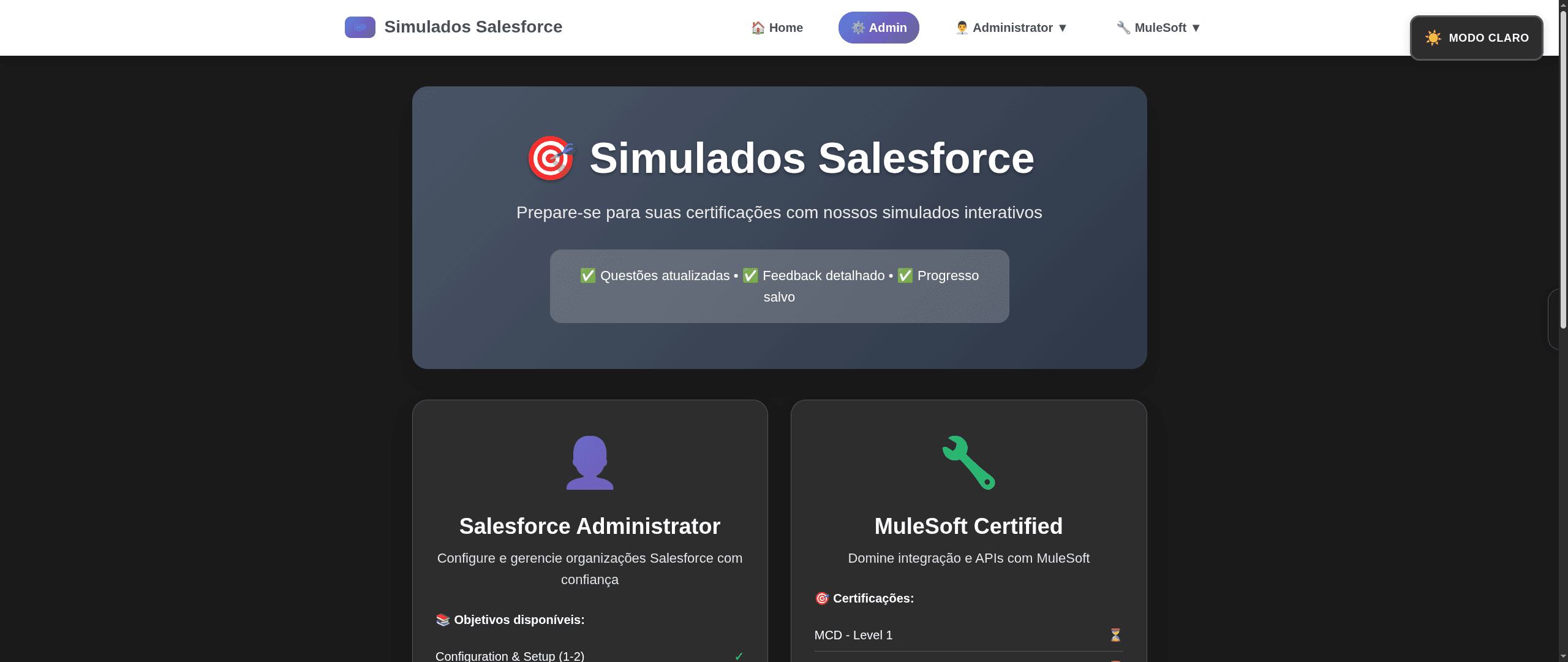 Simulados Salesforce